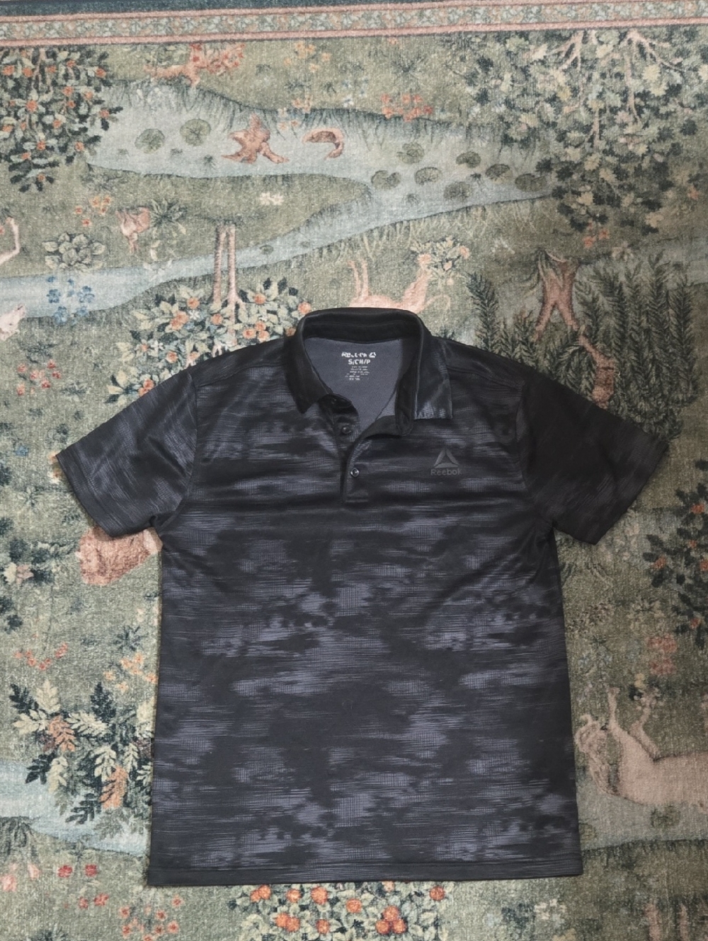 Reebok Men’s Dark Heather Black Performance Polo